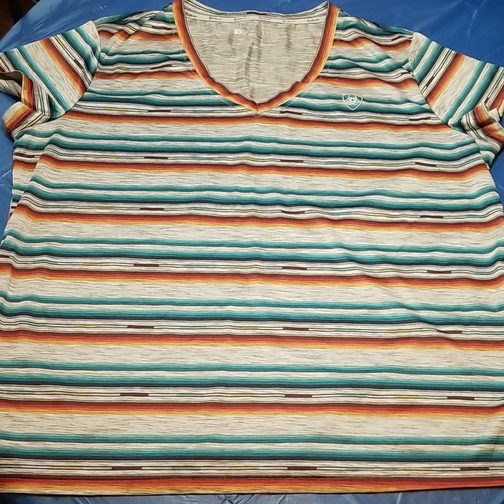 Ariat Women's Multicolor Striped Short Sleeve Tee